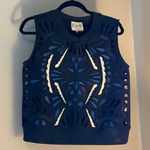 Cut out sweater shirt